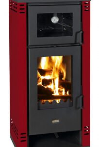 eek a+ kaminofen mit backfach prity k2 gt f bordeaux – 8,1kw