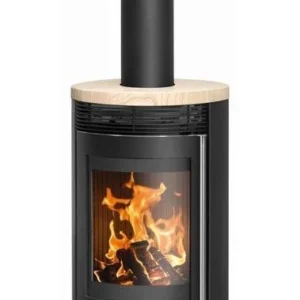 oranier kaminofen rota top 2.0 – 5,5 kw mit sandstein abdeckung